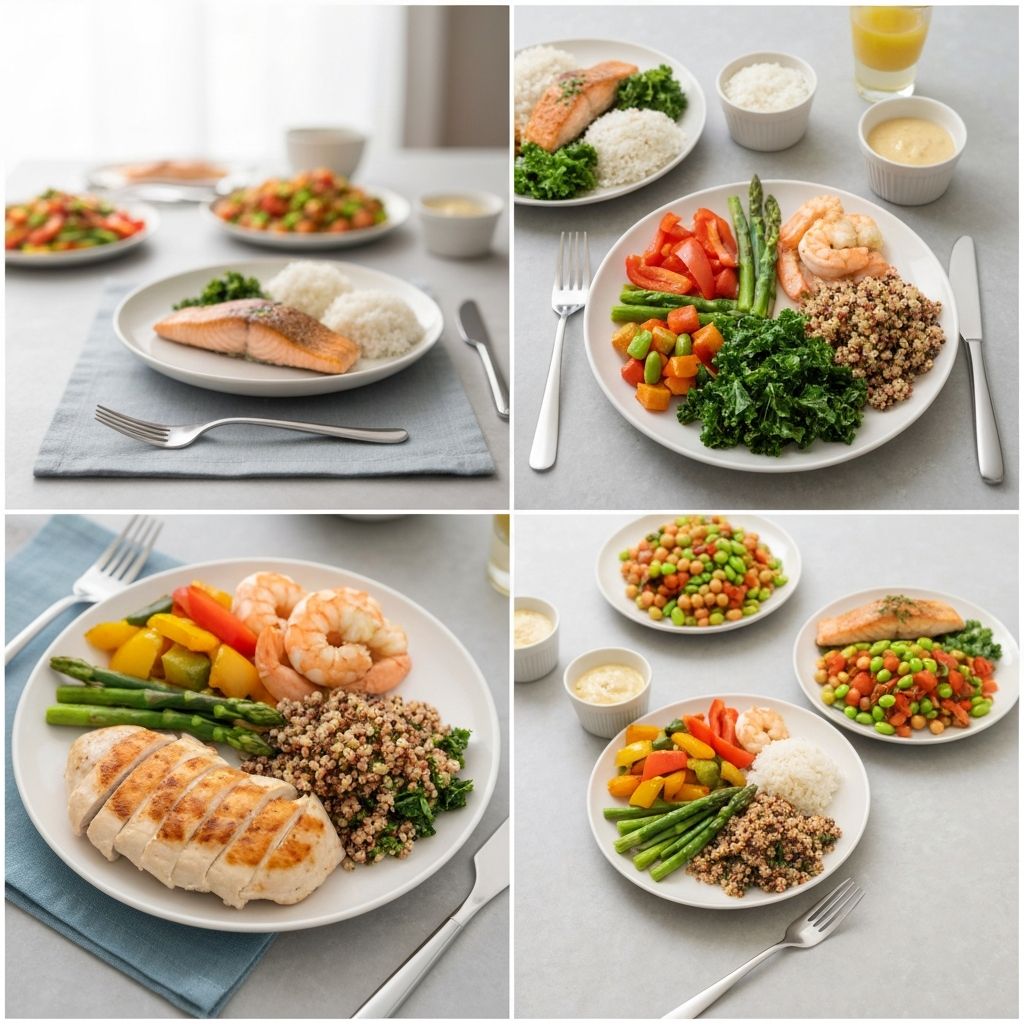 Healthy family lunch and dinner dishes