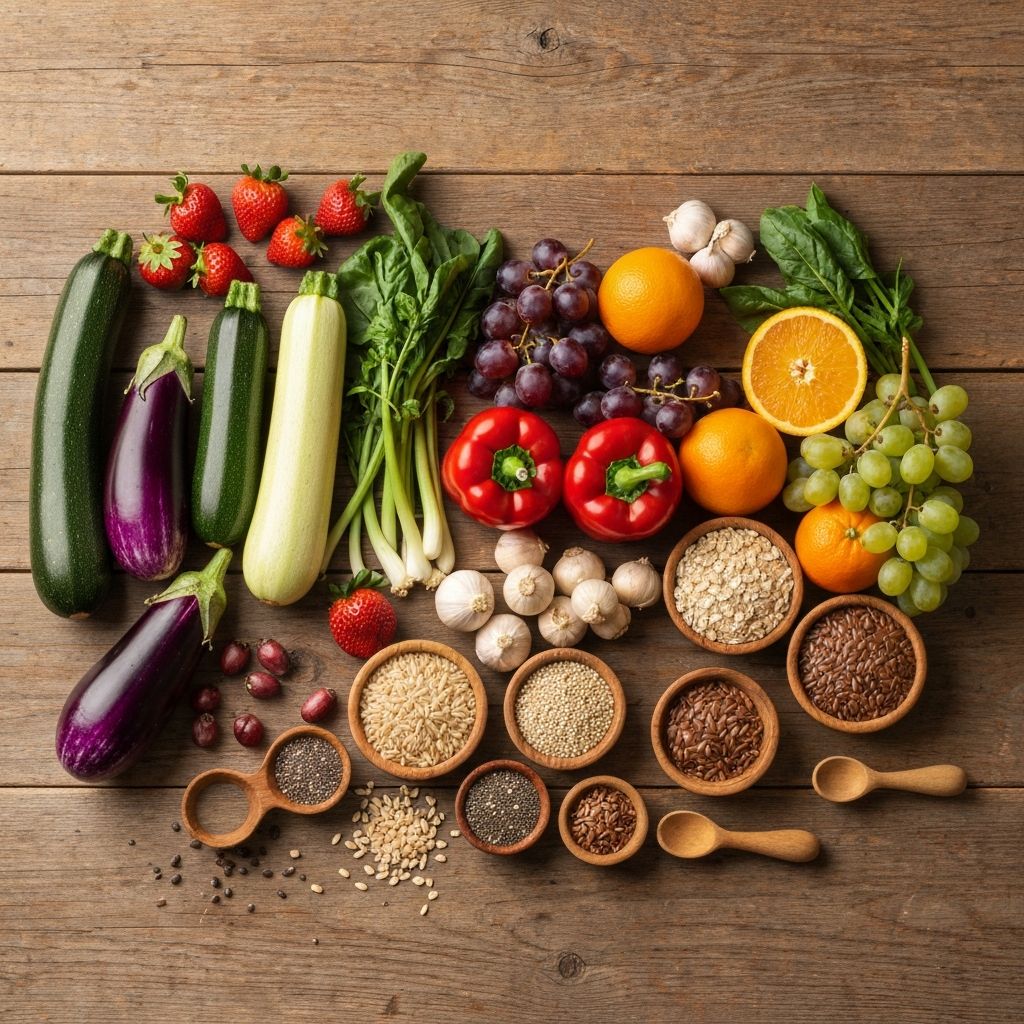 Fresh vegetables and healthy ingredients